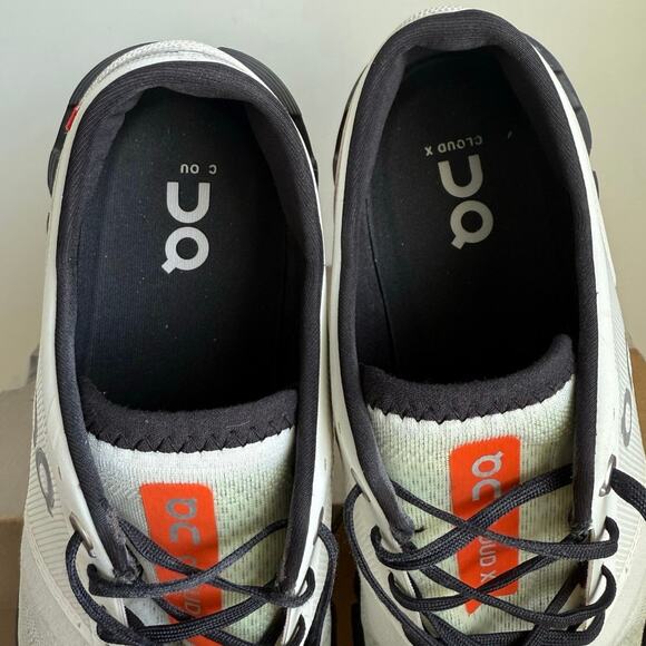 On Cloud X 3 Ivory Flame/White Men Running Sneakers- SZ 12 main image 14